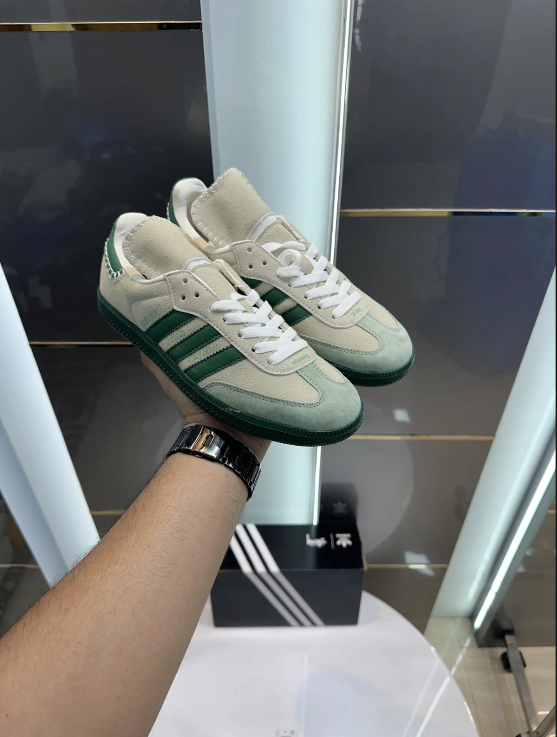 Samba X Stussy White Green Sneakers