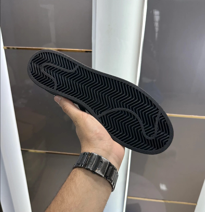 Superstar 2 Star Stitch Detailing Black Sneakers